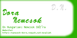 dora nemcsok business card